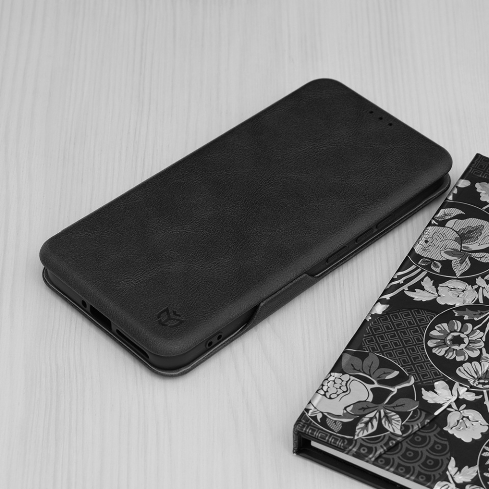 Husa pentru Xiaomi 14 Pro, SKYDDAR INNOVATION, Safe Wallet tip carte din Piele Ecologica, Suport Carduri, Inchidere Magnetica, Negru, set cu sticker - 3 | YEO