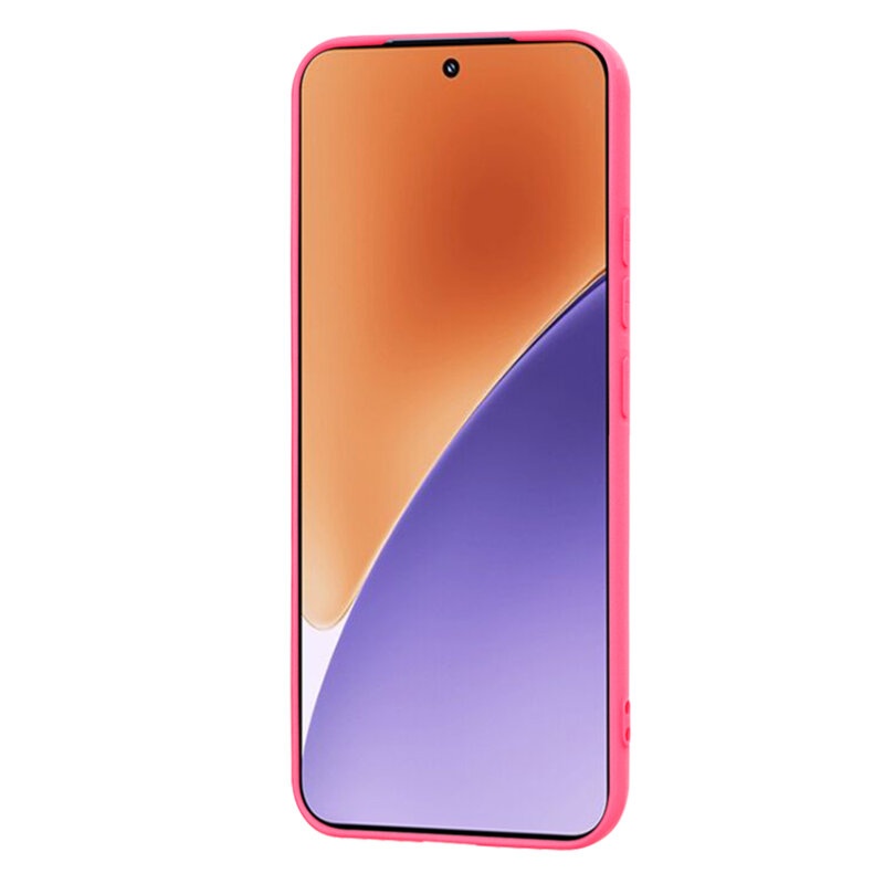 Husa pentru Xiaomi 15 din Silicon Catifelat, Protectie Premium, Skyddar SoftElegance - Fucsia - 1 | YEO
