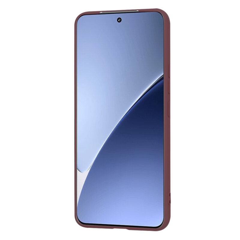 Husa pentru Xiaomi 15 Pro din Silicon Catifelat, Protectie Premium, Skyddar SoftElegance - Bordo - 1 | YEO