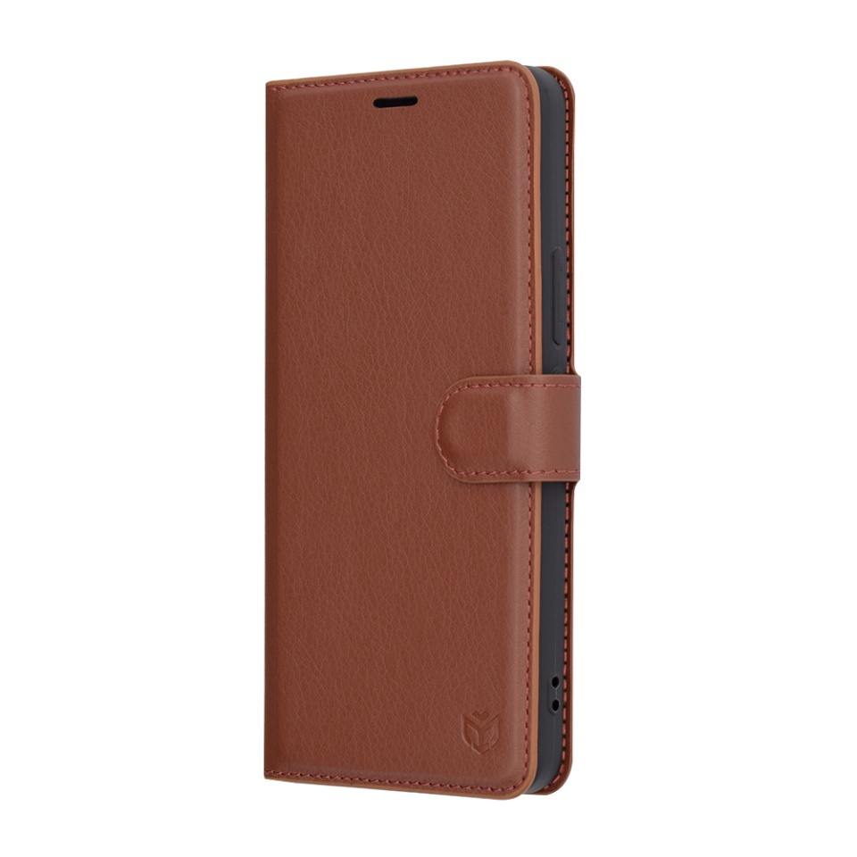Husa pentru Xiaomi 15 Pro, SKYDDAR INNOVATION, Leather Folio tip Carte, cu Portofel Interior, Finisaje Premium, set cu sticker, Maro - 3 | YEO