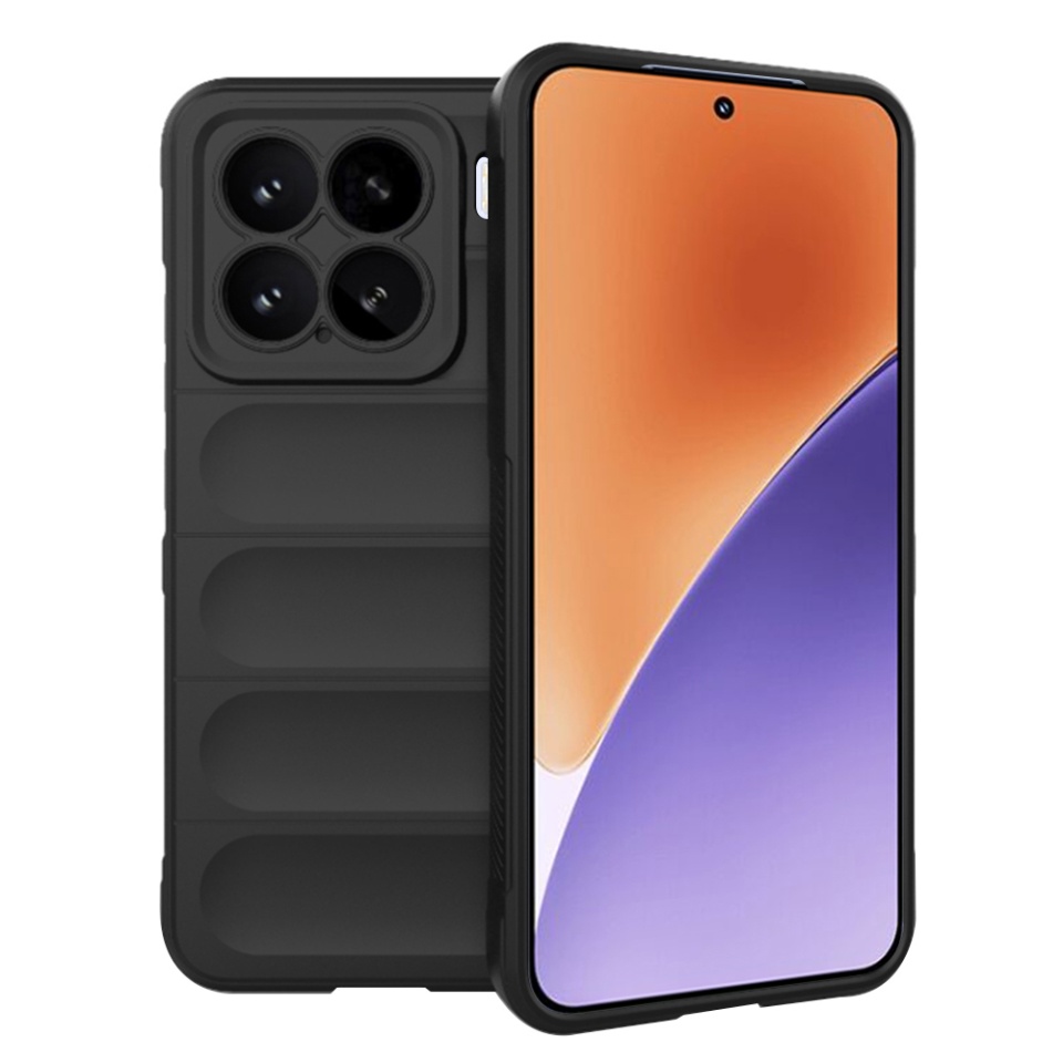 Husa pentru Xiaomi 15, SKYDDAR INNOVATION, Magic Shield, din Silicon Mat, set cu sticker, Negru