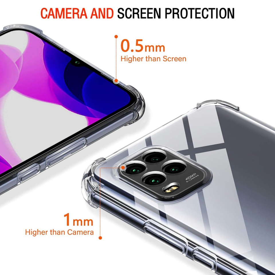 Husa pentru Xiaomi Mi 10 Lite , SKYDDAR INNOVATION, Shockproof Clear din Silicon Slim, Transparenta, set cu sticker - 2 | YEO
