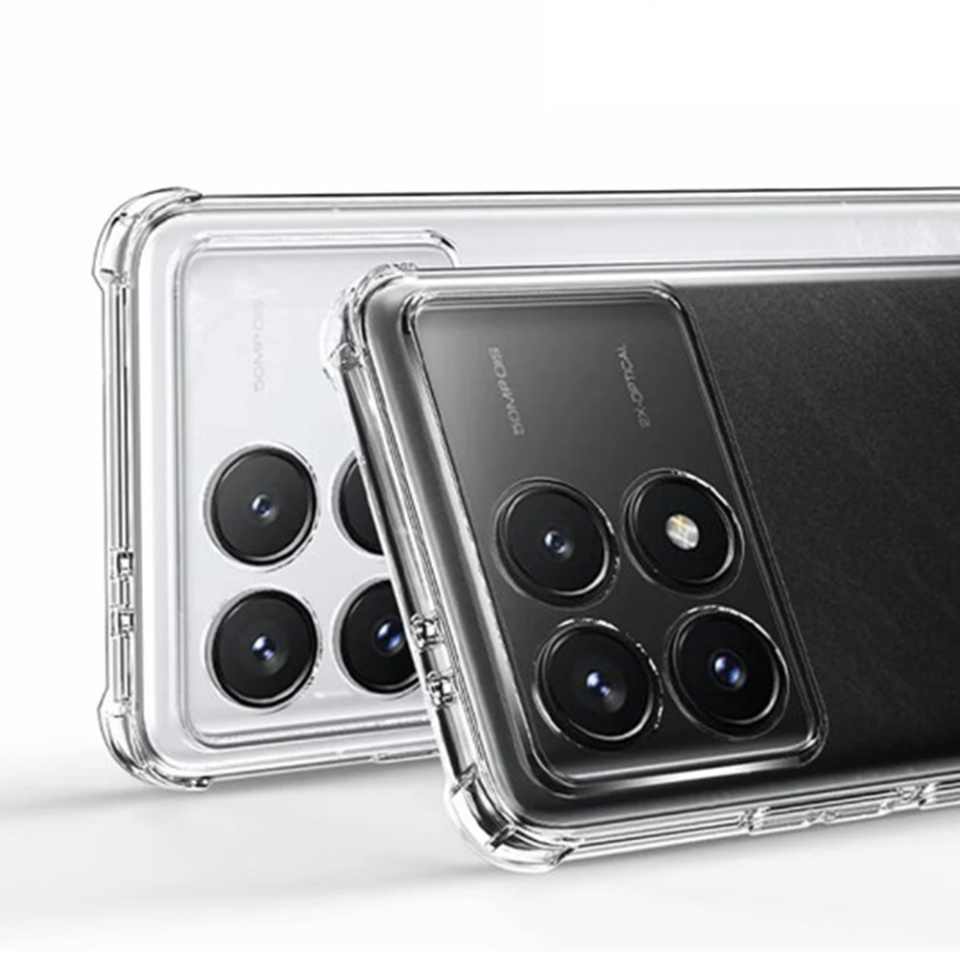 Husa pentru Xiaomi Poco F6 Pro , SKYDDAR INNOVATION, Shockproof Clear din Silicon Slim, Transparenta, set cu sticker - 1 | YEO