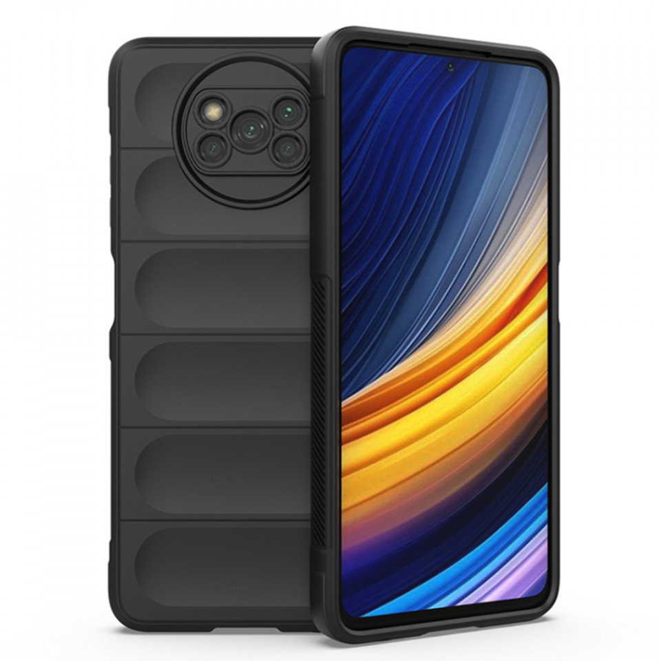 Husa pentru Xiaomi Poco X3 Pro / Poco X3 NFC / Poco X3 eleganta, din silicon mat, SKDR Vogue - Negru