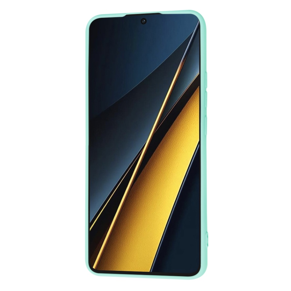 Husa pentru Xiaomi Poco X6 Pro din Silicon Catifelat, Protectie Premium, Skyddar SoftElegance - Turcoaz - 2 | YEO