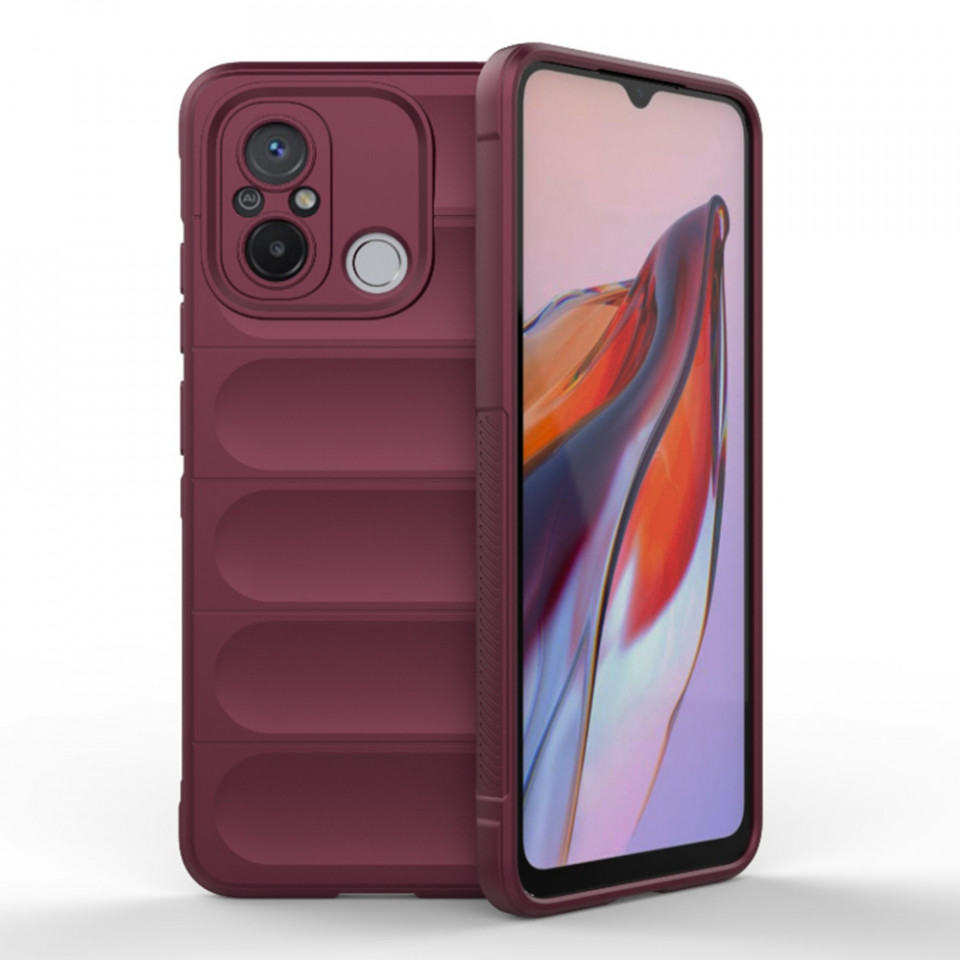 Husa pentru Xiaomi Redmi 12C eleganta, din silicon mat, SKDR Vogue - Bordo