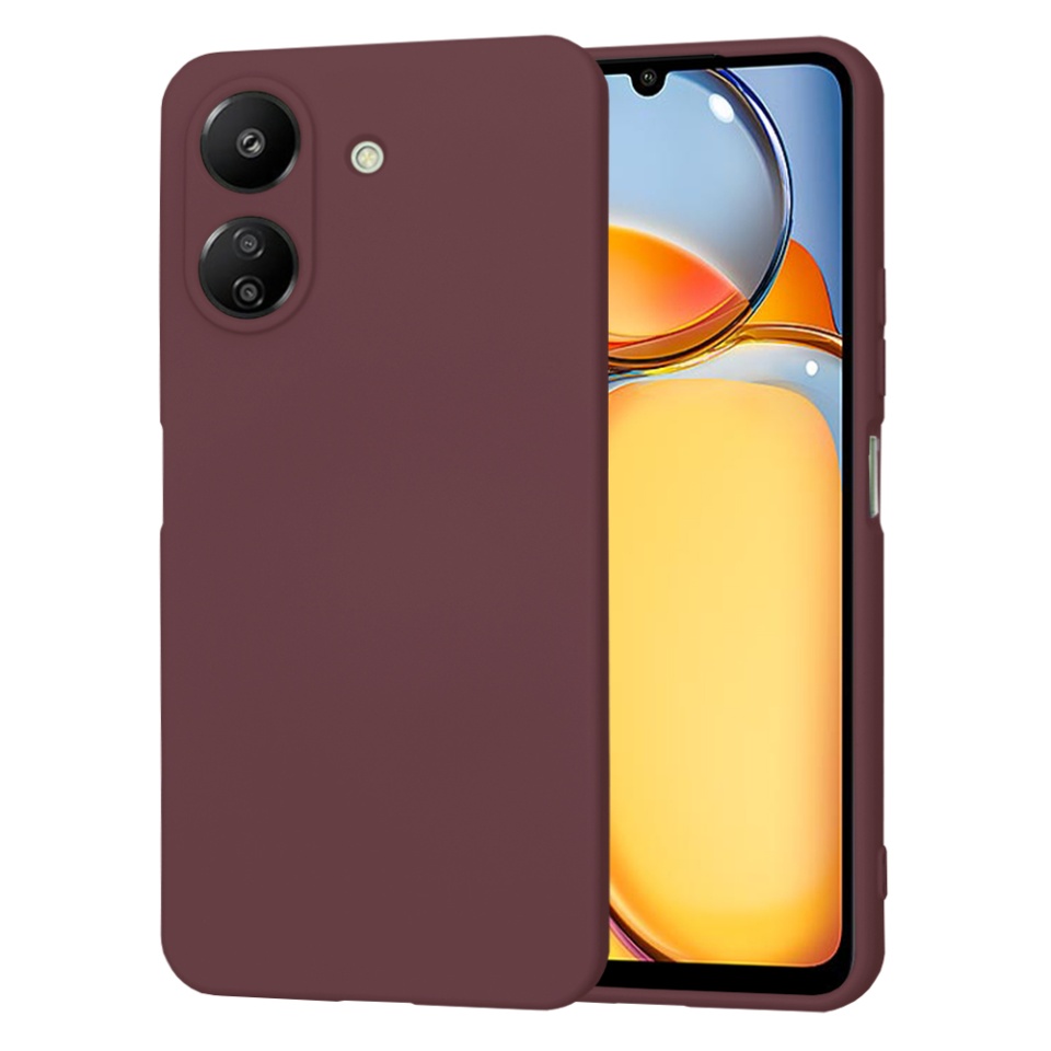 Husa pentru Xiaomi Redmi 13C 4G / Poco C65 din Silicon Catifelat, Protectie Premium, Skyddar SoftElegance - Bordo