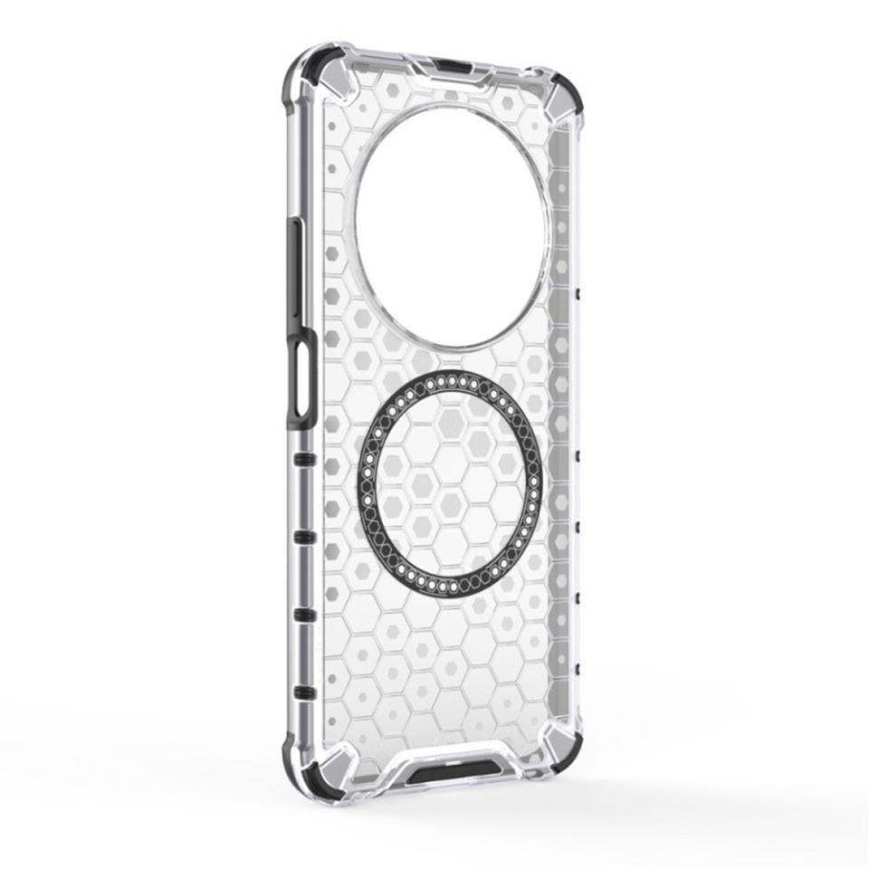 Husa pentru Xiaomi Redmi 14C / Poco C75, SKYDDAR INNOVATION, HoneyComb Shield MagSafe, Alb, set cu sticker - 2 | YEO