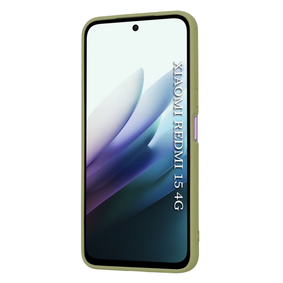 Husa pentru Xiaomi Redmi 15 5G / Redmi 15 4G, SKYDDAR INNOVATION, din Silicon Catifelat, SoftElegance, set cu sticker, Verde - 1 | YEO