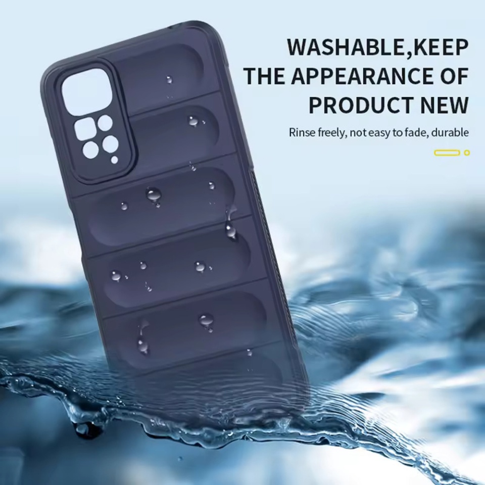 Husa pentru Xiaomi Redmi Note 11 / Redmi Note 11S, SKYDDAR INNOVATION, Magic Shield, din Silicon Mat, set cu sticker, Negru - 2 | YEO