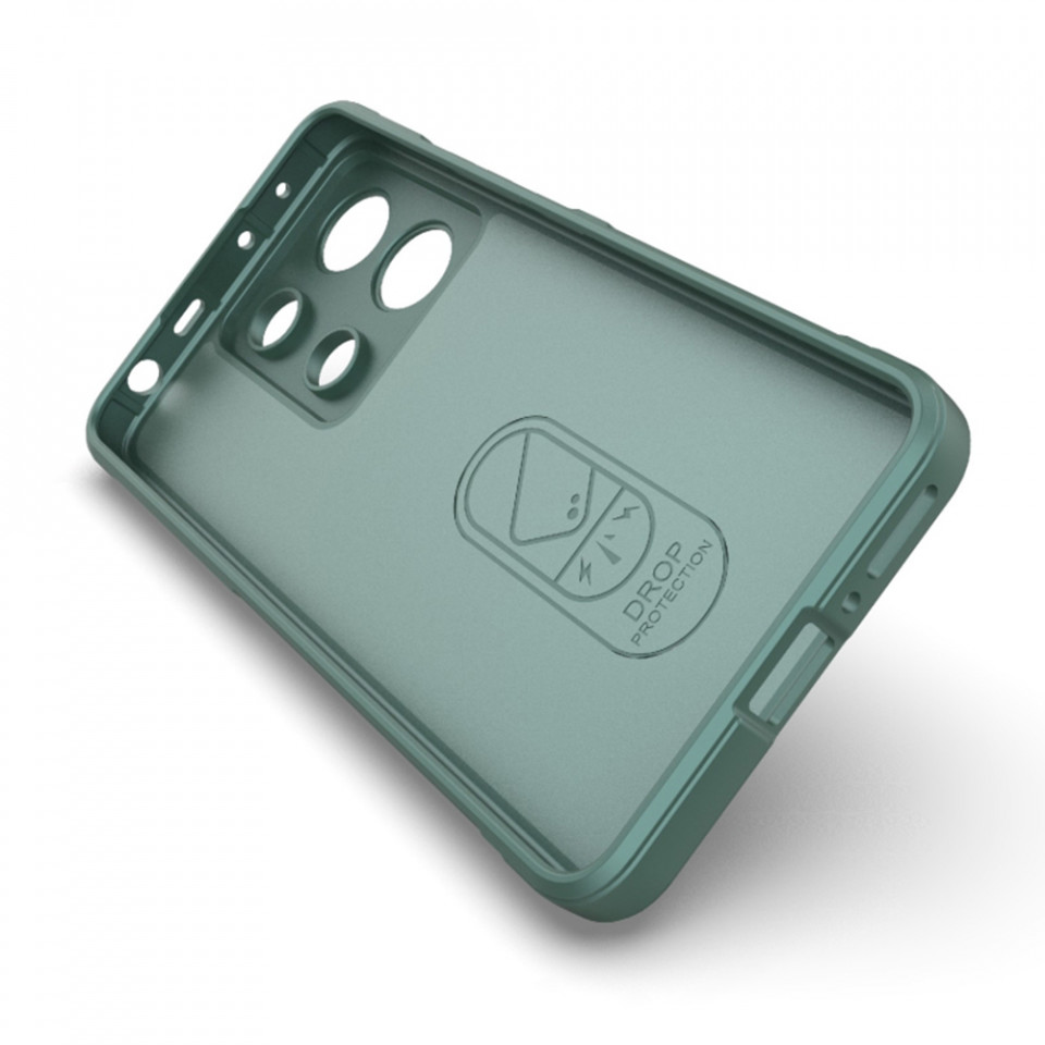 Husa pentru Xiaomi Redmi Note 13 4G eleganta, din silicon mat, SKDR Vogue - Verde - 3 | YEO