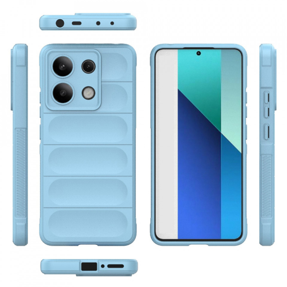 Husa pentru Xiaomi Redmi Note 13 4G eleganta, din silicon mat, SKDR Vogue - Bleu - 1 | YEO