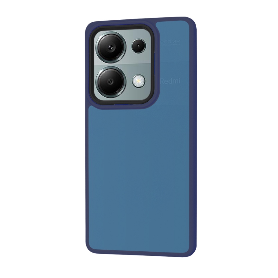 Husa pentru Xiaomi Redmi Note 13 Pro 4G / Poco M6 Pro 4G, ce Absoarbe Cele mai Aspre Socuri, Skyddar Frosted - Bleumarin - 1 | YEO