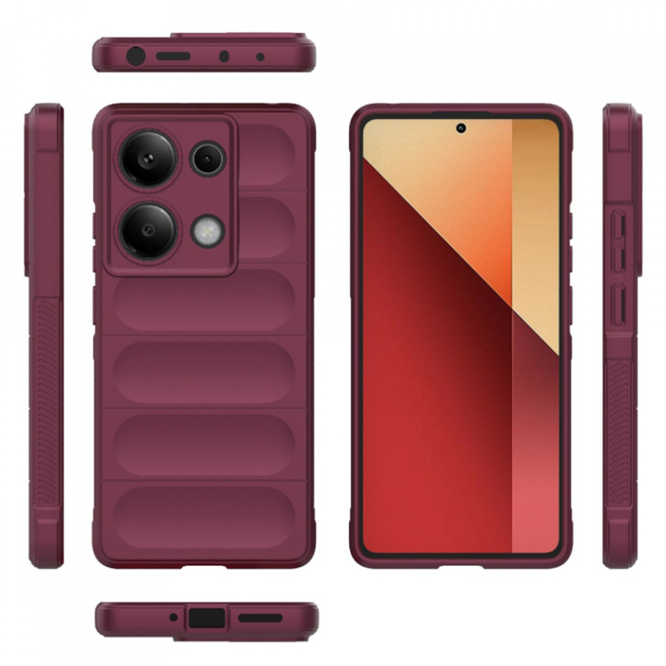 Husa pentru Xiaomi Redmi Note 13 Pro 5G / Poco X6 eleganta, din silicon mat, SKDR Vogue - Negru - 1 | YEO