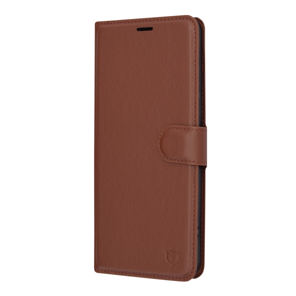 Husa pentru Xiaomi Redmi Note 13 Pro+ 5G tip Carte, cu Portofel Interior, Finisaje Premium, SKYDDAR Leather Wallet - Maro - 3 | YEO