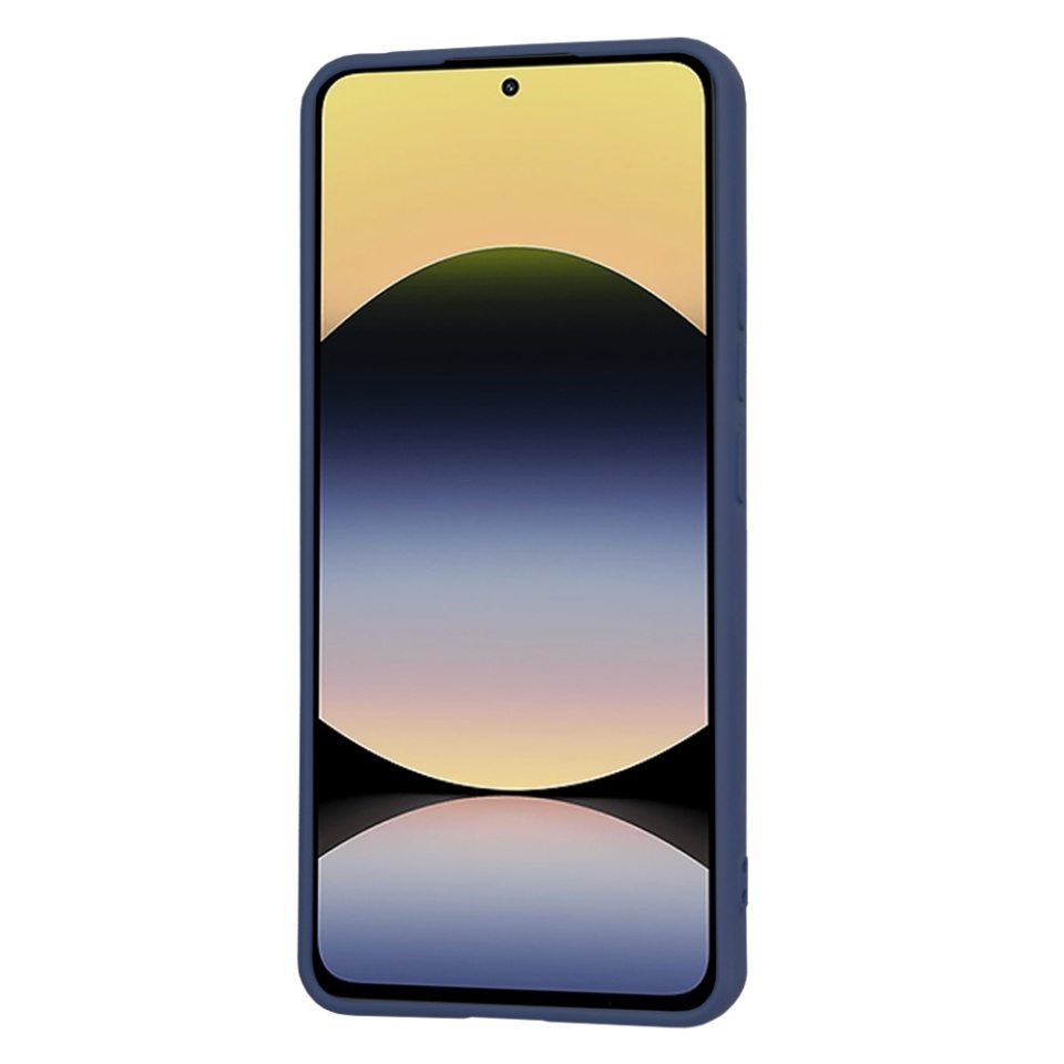 Husa pentru Xiaomi Redmi Note 14 4G (163.25 x 76.55 x 8.16mm), SKYDDAR INNOVATION, SoftElegance din Silicon Catifelat, set cu sticker, Bleumarin - 1 | YEO