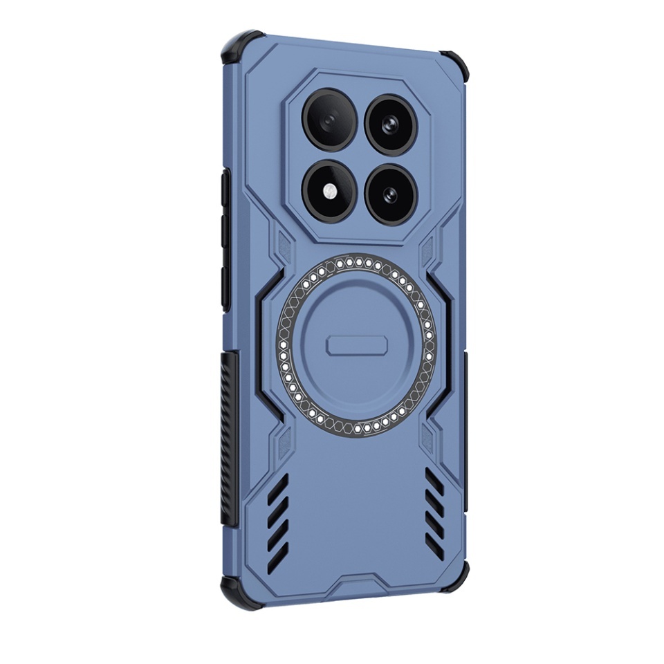 Husa pentru Xiaomi Redmi Note 14 Pro 5G / Poco X7, SKYDDAR INOVATION, ArmorMag, Magsafe, set cu sticker, Albastru - 2 | YEO