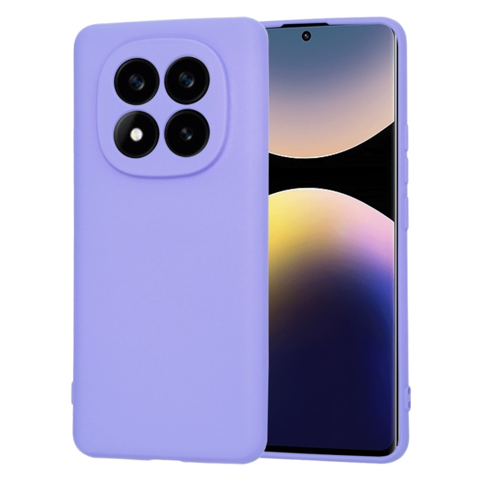 Husa pentru Xiaomi Redmi Note 14 Pro+ 5G, SKYDDAR INNOVATION, din Silicon Catifelat, SoftElegance, set cu sticker, Violet