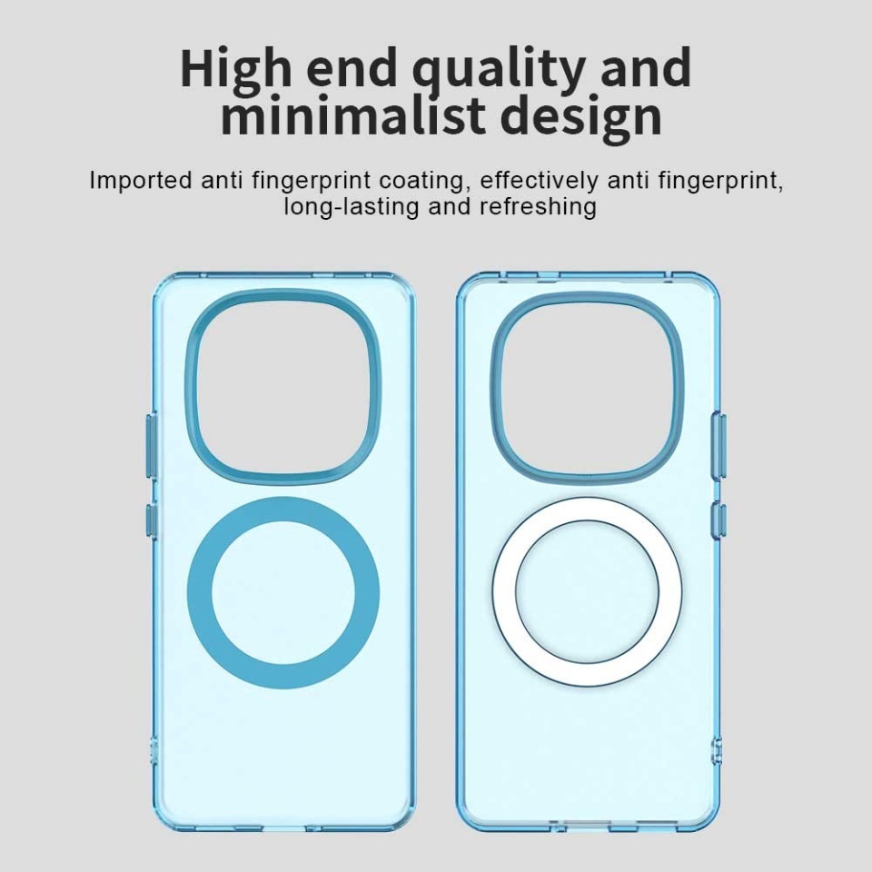 Husa pentru Xiaomi Redmi Note 14 Pro+ 5G, SKYDDAR INOVATION, CandyCase, Magsafe, set cu sticker, Albastru - 3 | YEO