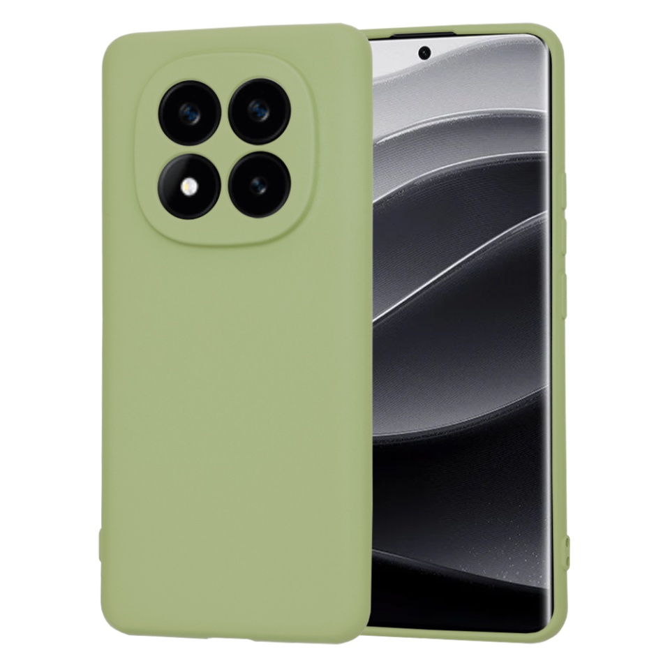 Husa pentru Xiaomi Redmi Note 14 Pro+ din Silicon Catifelat, Protectie Premium, Skyddar SoftElegance - Verde