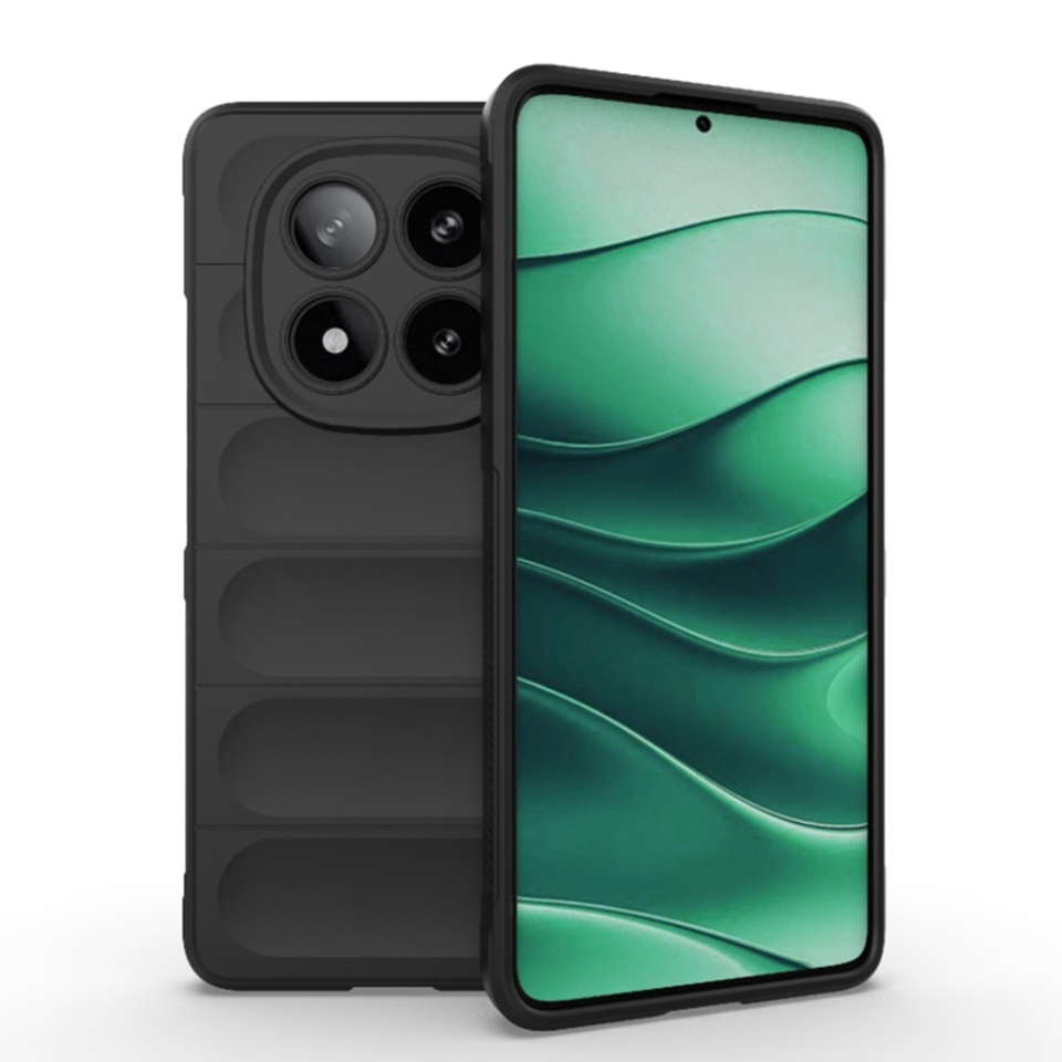 Husa pentru Xiaomi Redmi Note 14 Pro eleganta, din silicon mat, SKDR Vogue - Negru