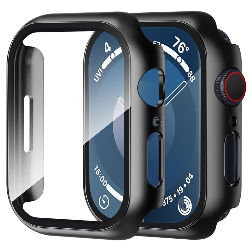 Husa Protectie 360°, Ultra-Subtire, Anti-Soc pentru Apple Watch 1 / 2 / 3 (42mm), Anti-Soc Full Screen - Negru