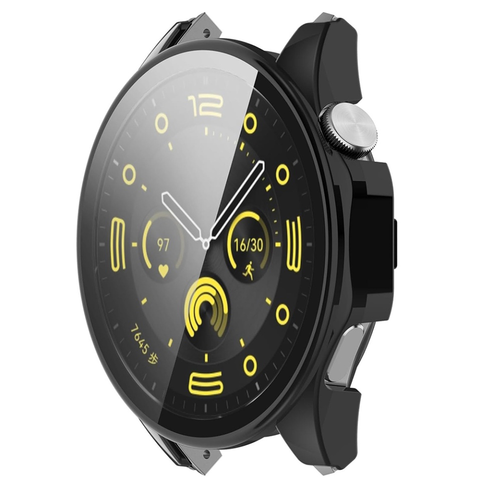 Husa Protectie 360°, Ultra-Subtire, Anti-Soc pentru Huawei Watch GT 4 (41mm), Anti-Soc Full Screen - Negru - 3 | YEO