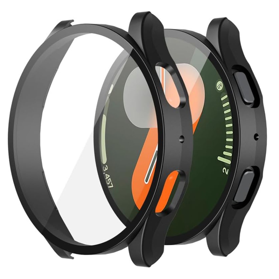 Husa Protectie 360°, Ultra-Subtire, Anti-Soc pentru Samsung Galaxy Watch7 (40mm), Anti-Soc Full Screen - Negru