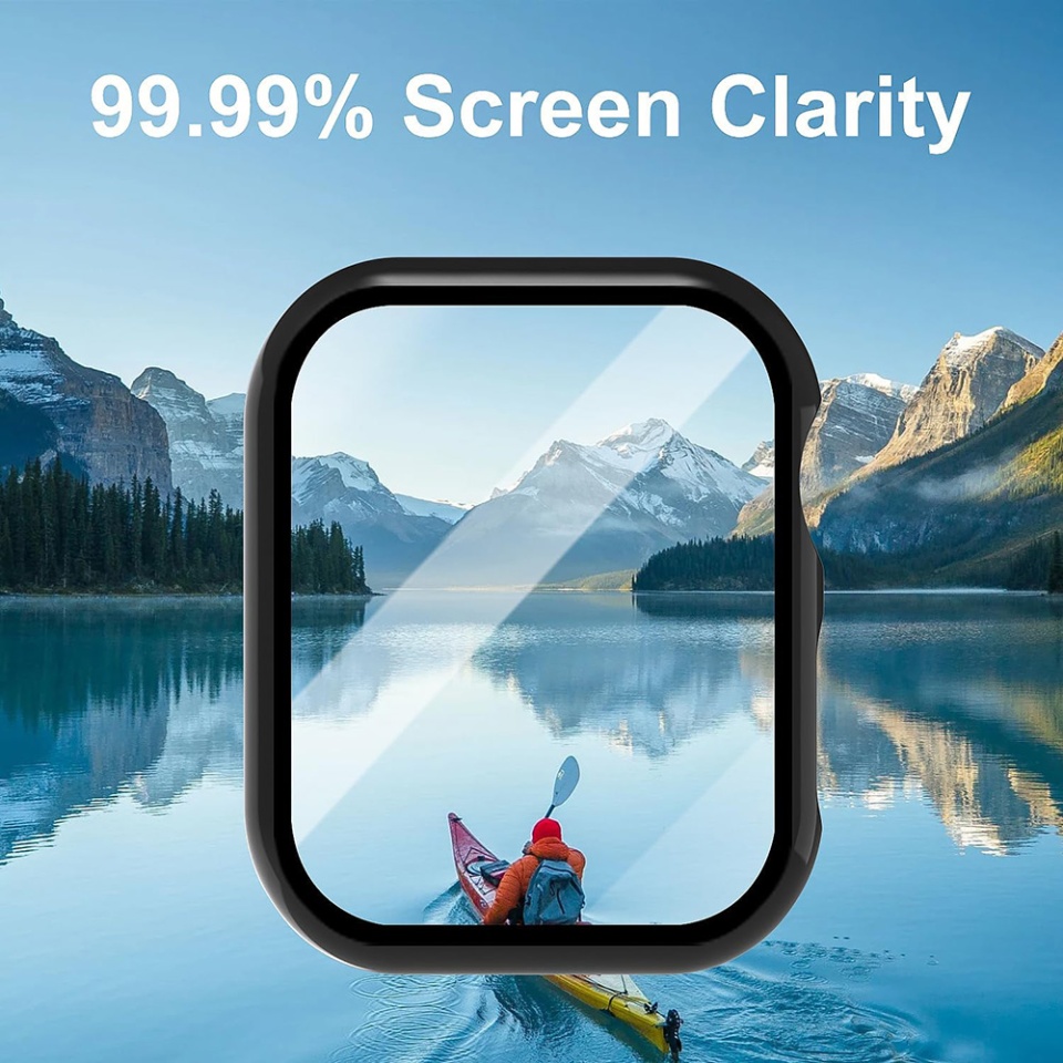 Husa Protectie 360°, Ultra-Subtire, Anti-Soc pentru Samsung Galaxy Watch4 / 5 (44mm), Anti-Soc Full Screen - Negru - 2 | YEO