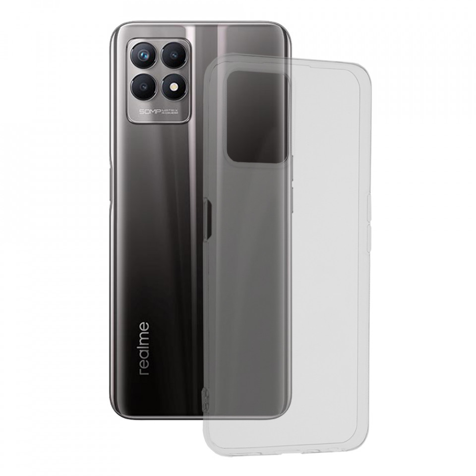 Husa Realme 8i, din silicon TPU slim, Techsuit - Transparent