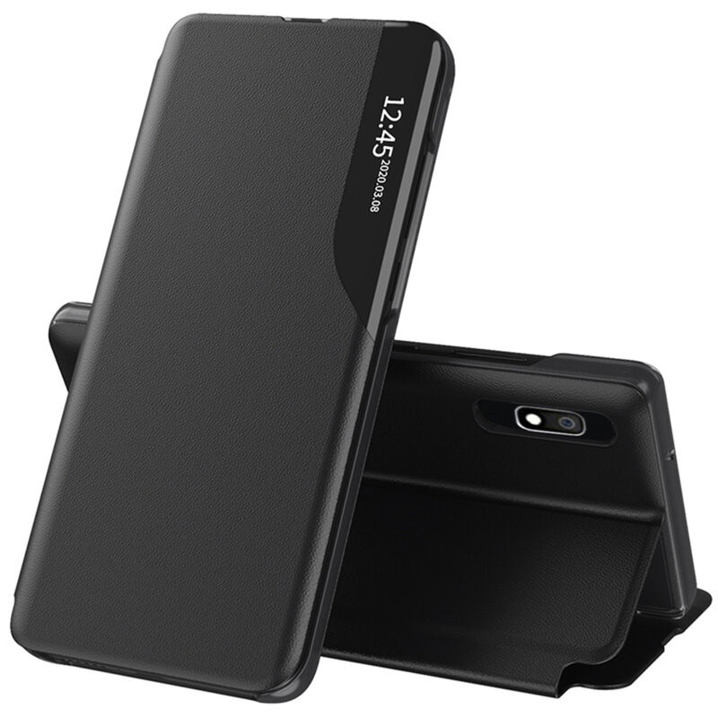Husa Samsung Galaxy A10 tip carte, Techsuit eFold - Negru