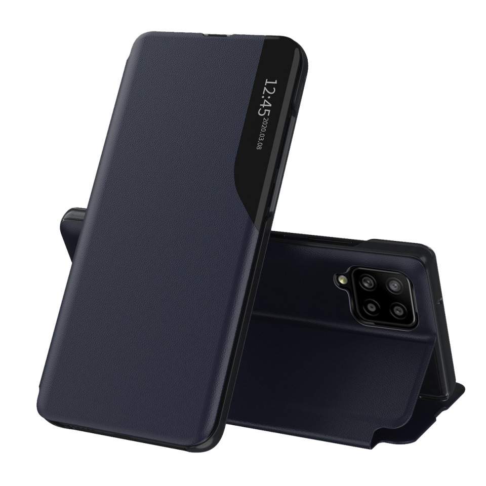 Husa Samsung Galaxy A12 tip carte, Techsuit eFold - Dark Blue