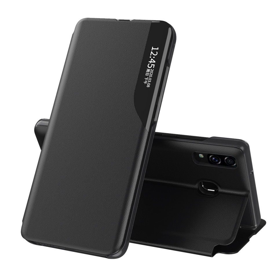 Husa Samsung Galaxy A20E tip carte, Techsuit eFold - Negru