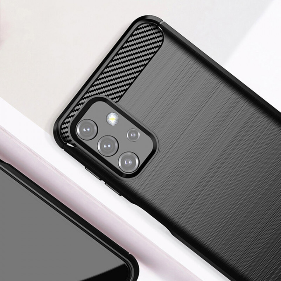 Husa Samsung Galaxy A33 5G din silicon, Slim, cu textura Fibra Carbon - Negru - 2 | YEO