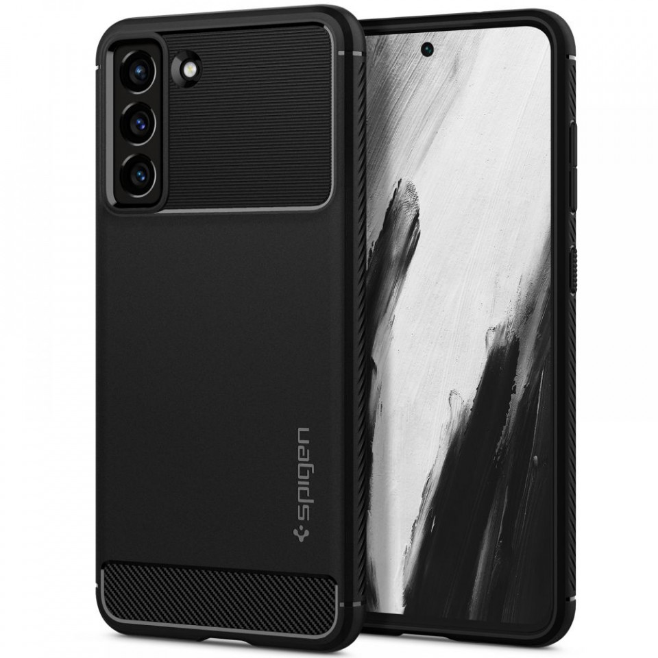 Husa Samsung Galaxy S21 FE, Rugged Armor Spigen - Negru
