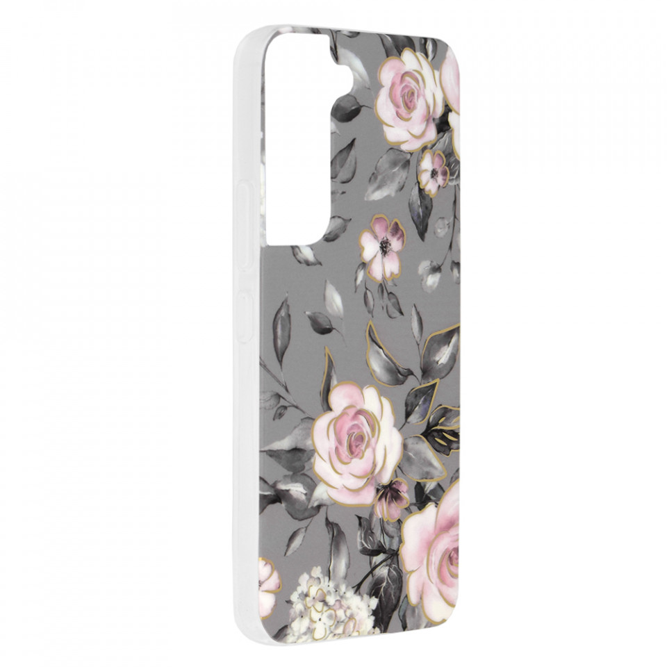 Husa Samsung Galaxy S22 Marble Series, Techsuit - Bloom of Ruth Gray - 1 | YEO