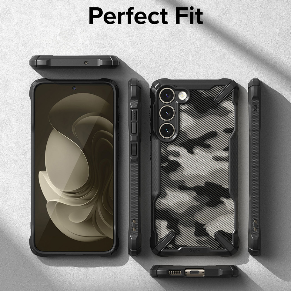 Husa Samsung Galaxy S23, Ringke Fusion X Design - Camo black - 1 | YEO