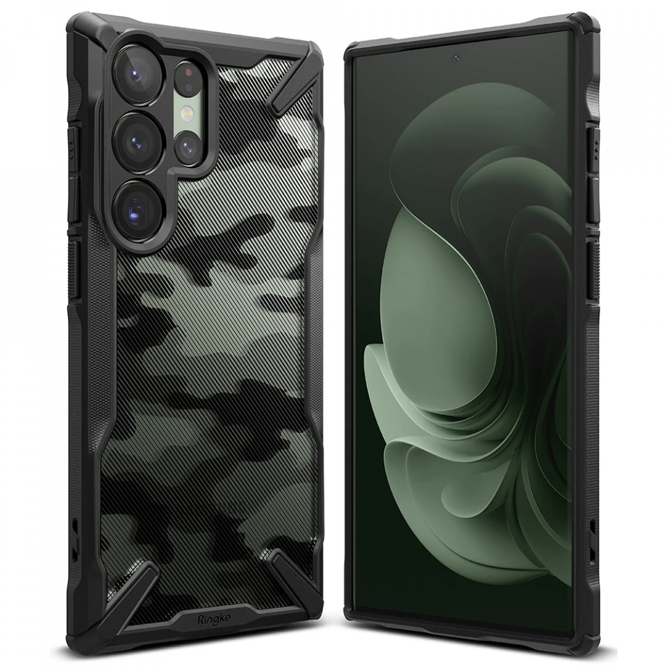 Husa Samsung Galaxy S23 Ultra Ringke Fusion X Design - Camo Negru - 1 | YEO