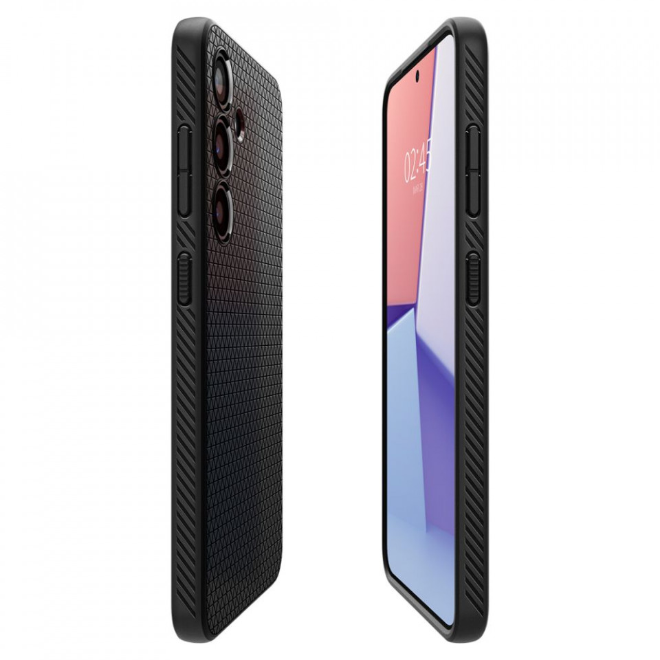 Husa Samsung Galaxy S24 flexibila, Spigen Liquid Air - Negru - 7