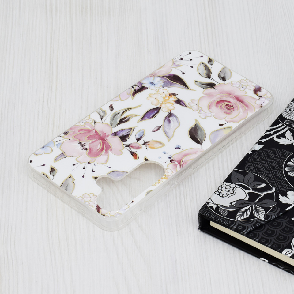 Husa Samsung Galaxy S24 Plus din silicon, Techsuit Marble - Alb - 3 | YEO