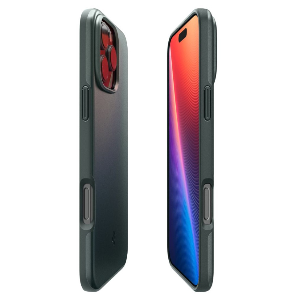 Husa slim iPhone 16 Pro, Spigen Thin Fit - Verde inchis - 3 | YEO