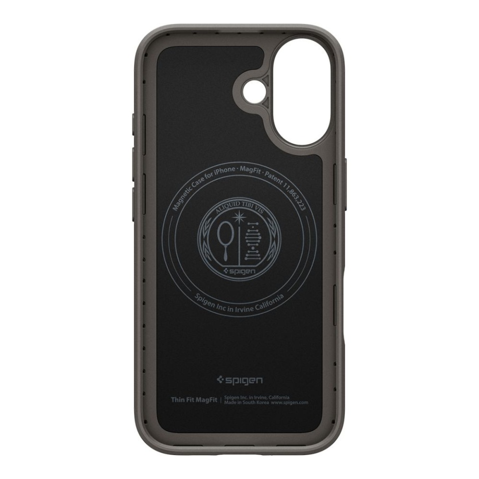 Husa slim iPhone 17, Spigen Thin Fit - Cenusiu - 3 | YEO