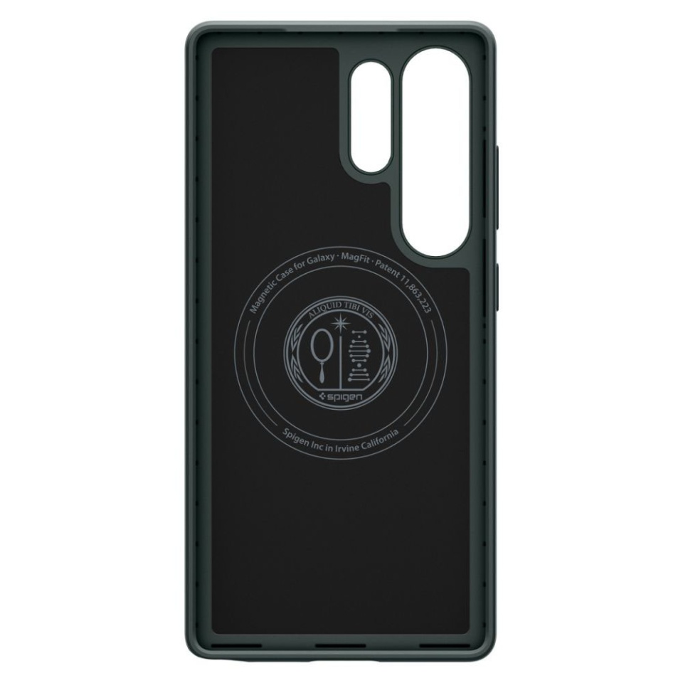 Husa slim Samsung Galaxy S25 Ultra, Spigen Thin Fit - Verde inchis - 3 | YEO