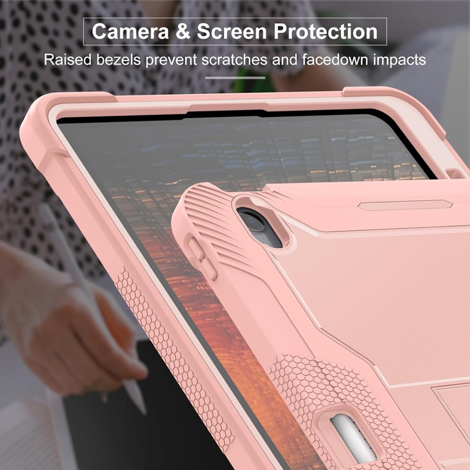 Husa tableta iPad Air 13 (2024), Ideala pentru Utilizare Zilnica, Antisoc si Anti-zgarieturi, SKDR TabArmor - Negru - 2 | YEO