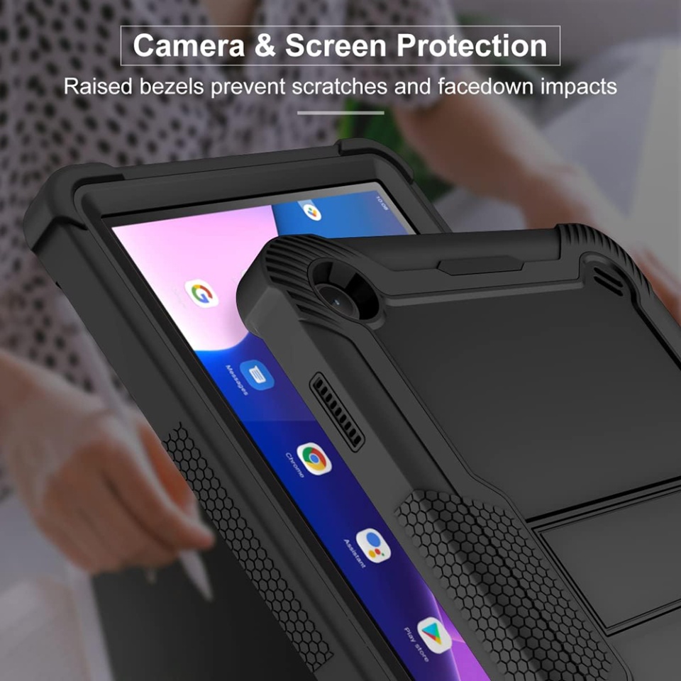 Husa tableta Lenovo Tab M10 3rd Gen (TB328FU/TB328XU), Ideala pentru Utilizare Zilnica, Antisoc si Anti-zgarieturi, SKDR TabArmor - Negru - 2 | YEO