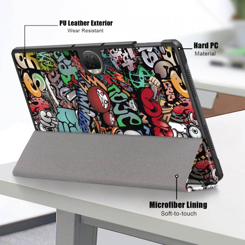 Husa tableta pentru Honor Pad 9 cu suport Multi-Unghi și functie Sleep/Wake , SKYDDAR FoldVision Colour - Urban vibe - 3 | YEO