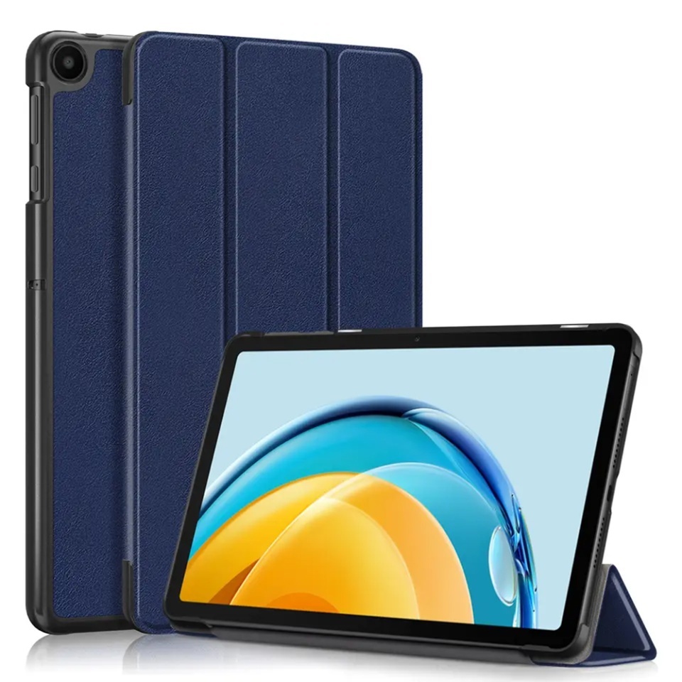 Husa tableta pentru Huawei MatePad SE 10.4, SKYDDAR INNOVATION, cu suport Multi-Unghi si functie Sleep/Wake, FoldPro, Albastru, set cu sticker