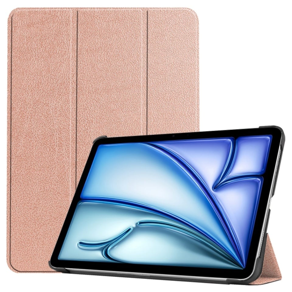 Husa tableta pentru iPad Air 11 (2024) / Air 11 (2025), SKYDDAR INNOVATION, cu suport Multi-Unghi si functie Sleep/Wake, FoldPro, Roz, set cu sticker