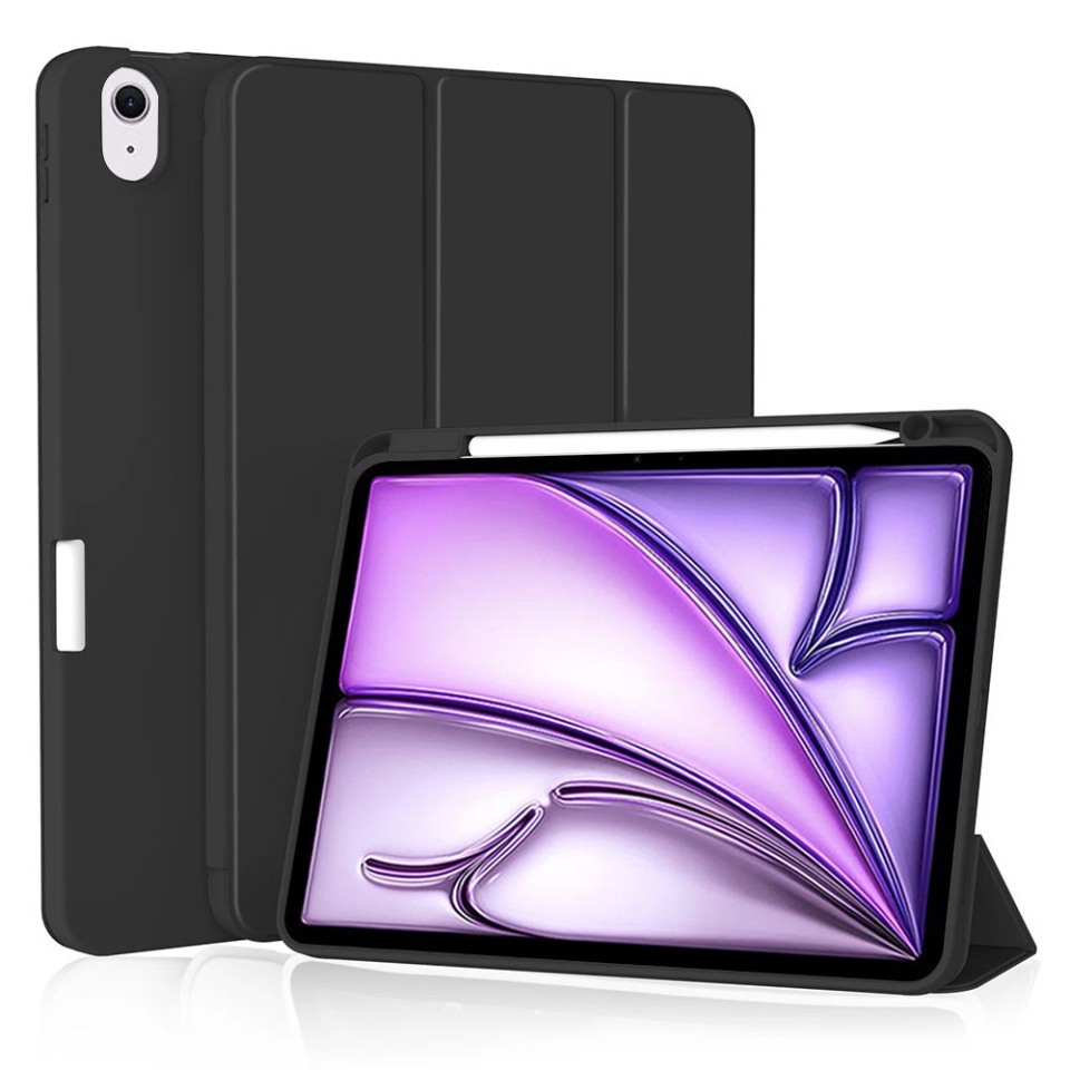 Husa tableta pentru iPad Air (2024) cu suport cu 2 Unghi și functie Sleep/Wake, SKDR OfficeMate - Negru