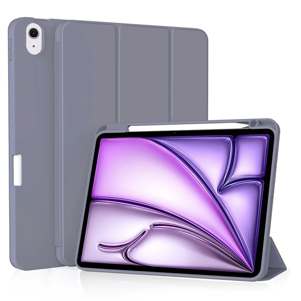 Husa tableta pentru iPad Air (2024) cu suport cu 2 Unghi și functie Sleep/Wake, SKDR OfficeMate - Mov